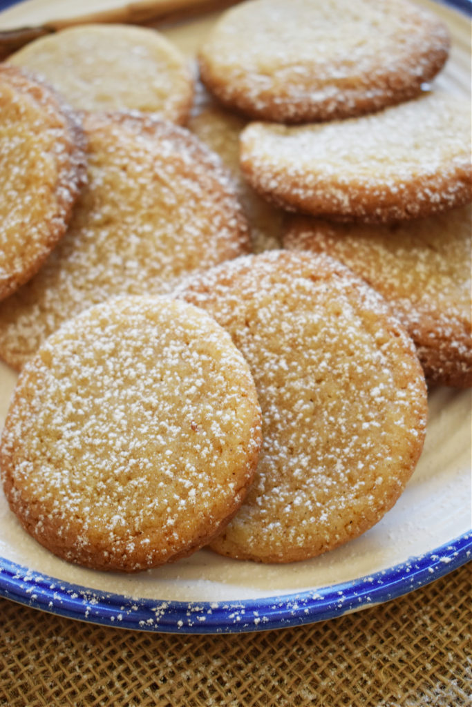 close up of the cinnamon spice cookies