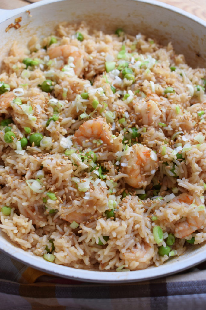 easy teriyaki shrimp and rice ready to serve