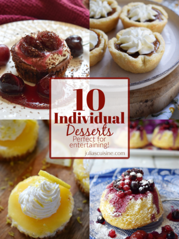 Photo collage of 10 individual desserts.