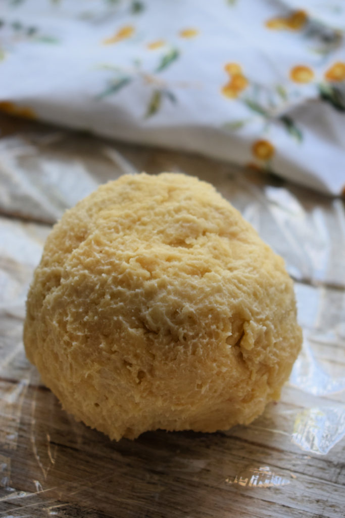 pastry rolled into a ball to chill for pie