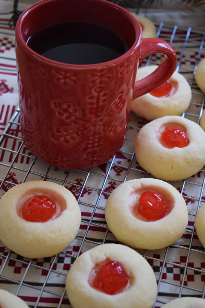 whipepd shortbread with a cup of coffee
