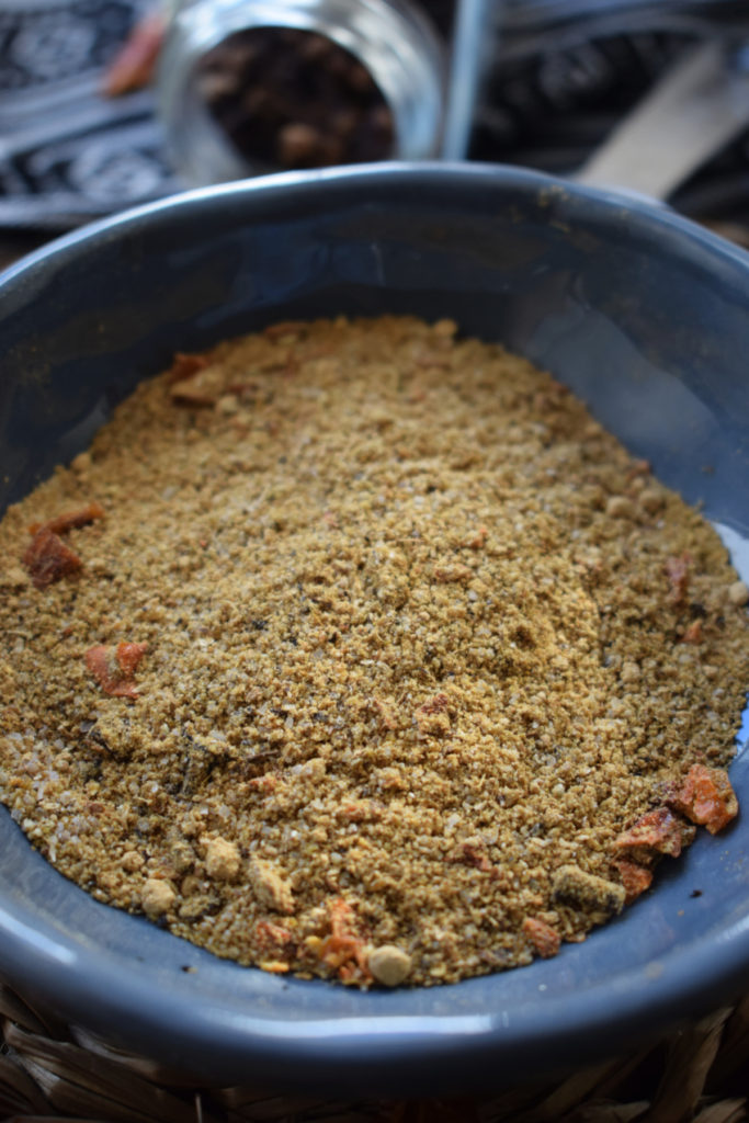 Moroccan Spice Seasoning in a small bowl