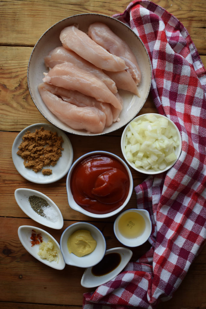 Ingredients to make the Spicy Barbecue Chicken Tenders