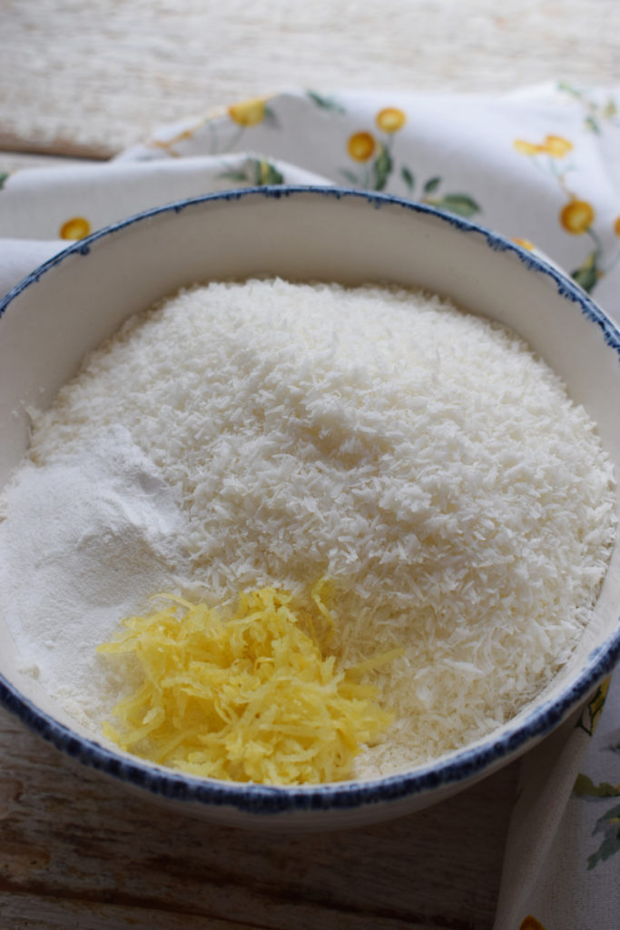 Combining dry ingredients in a bowl