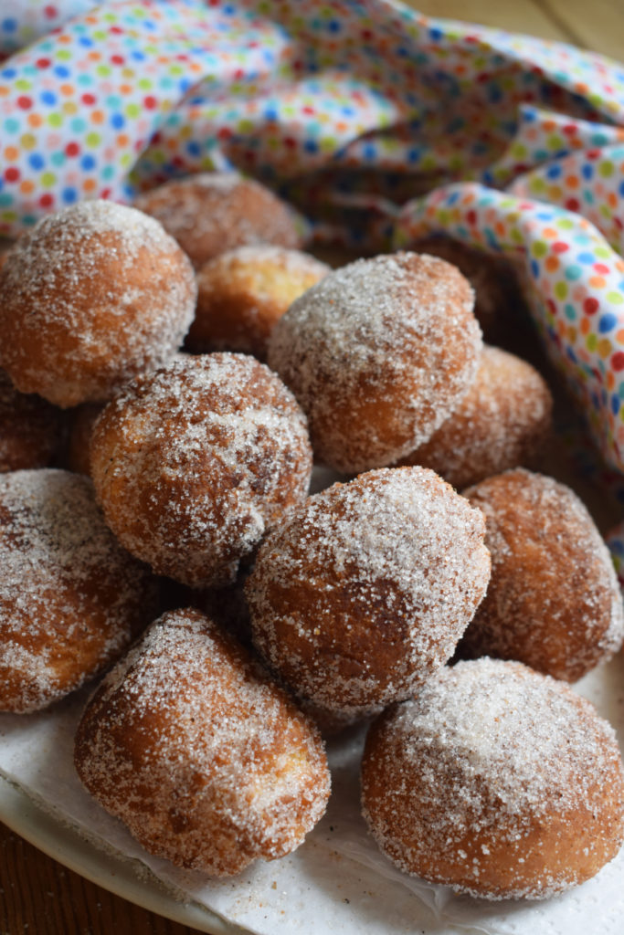 Mexican Buñuelos on a plate.