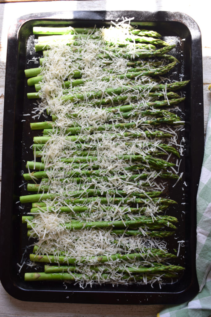 Parmesan topped roasted Asparagus.