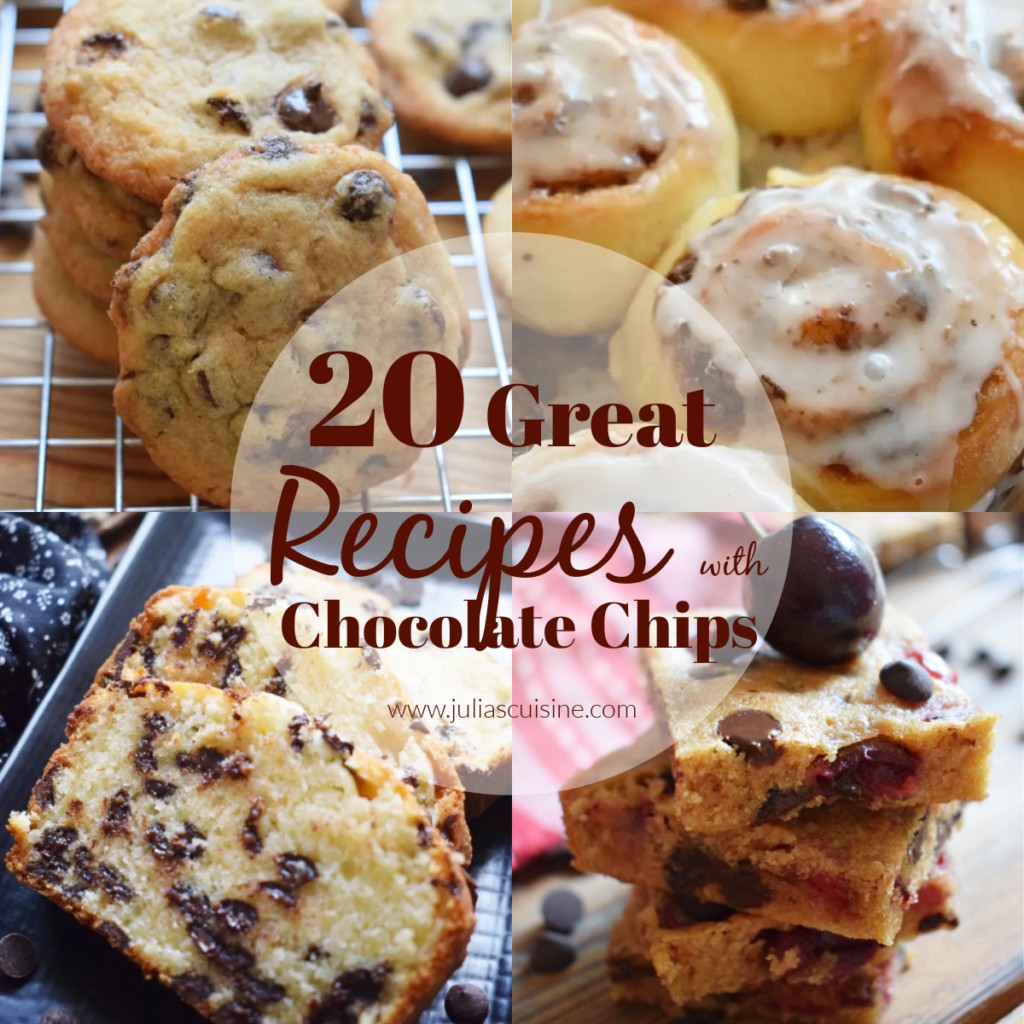 Collage of Chocolate chip recipes.