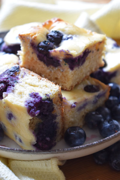 Blueberry Cream Cheese Cake Squares - Julia's Cuisine