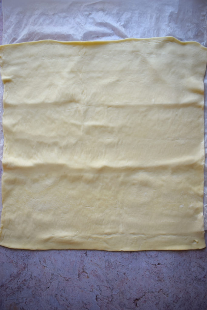 A sheet of puff pastry