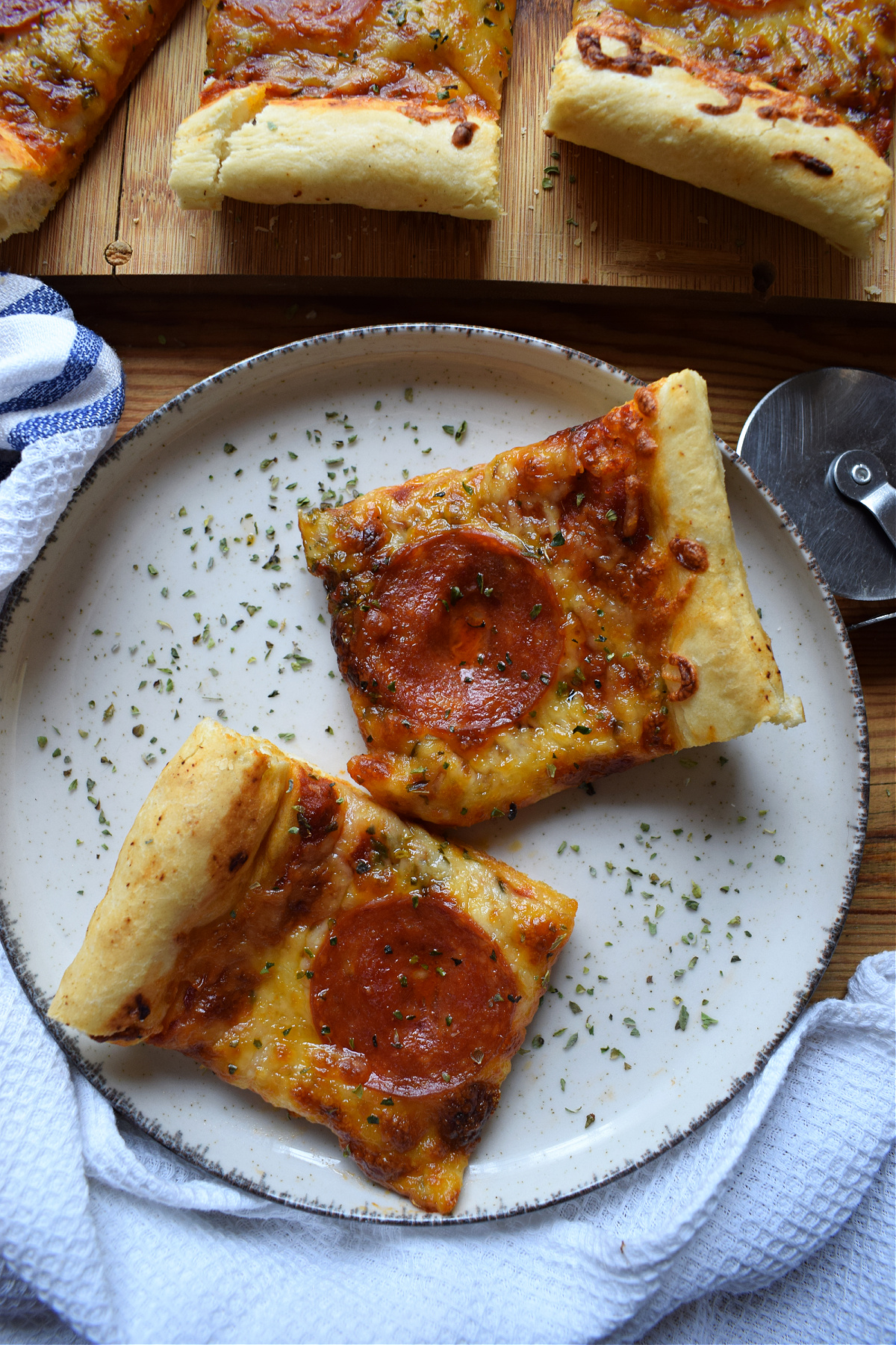 Homemade Pepperoni Pizza (With Fresh Dough!) - On My Kids Plate