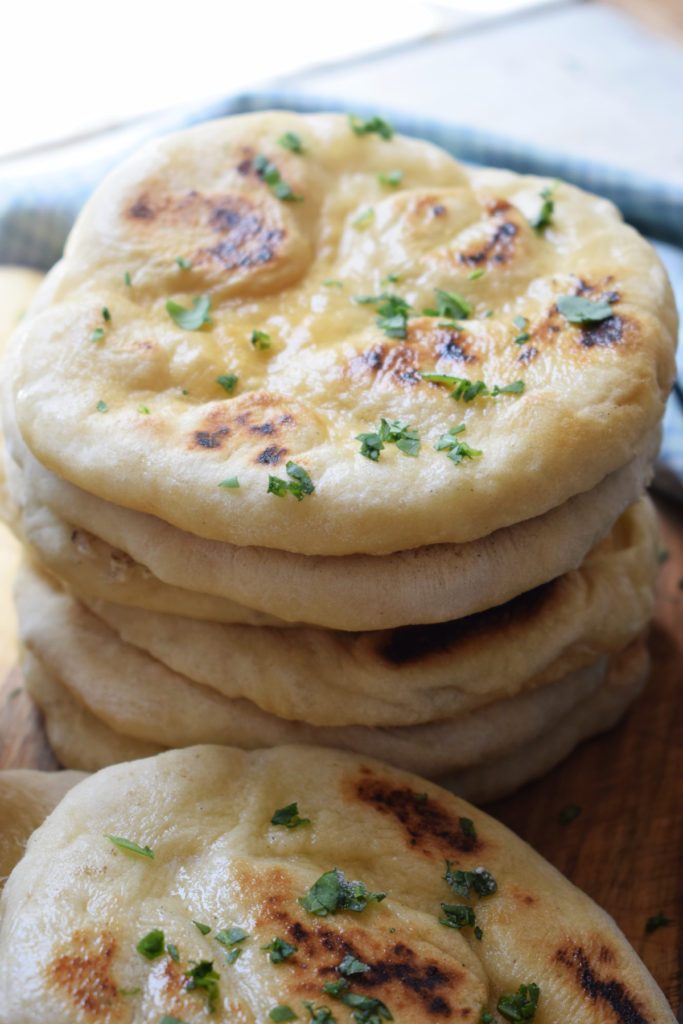 A stack of flatbreads.