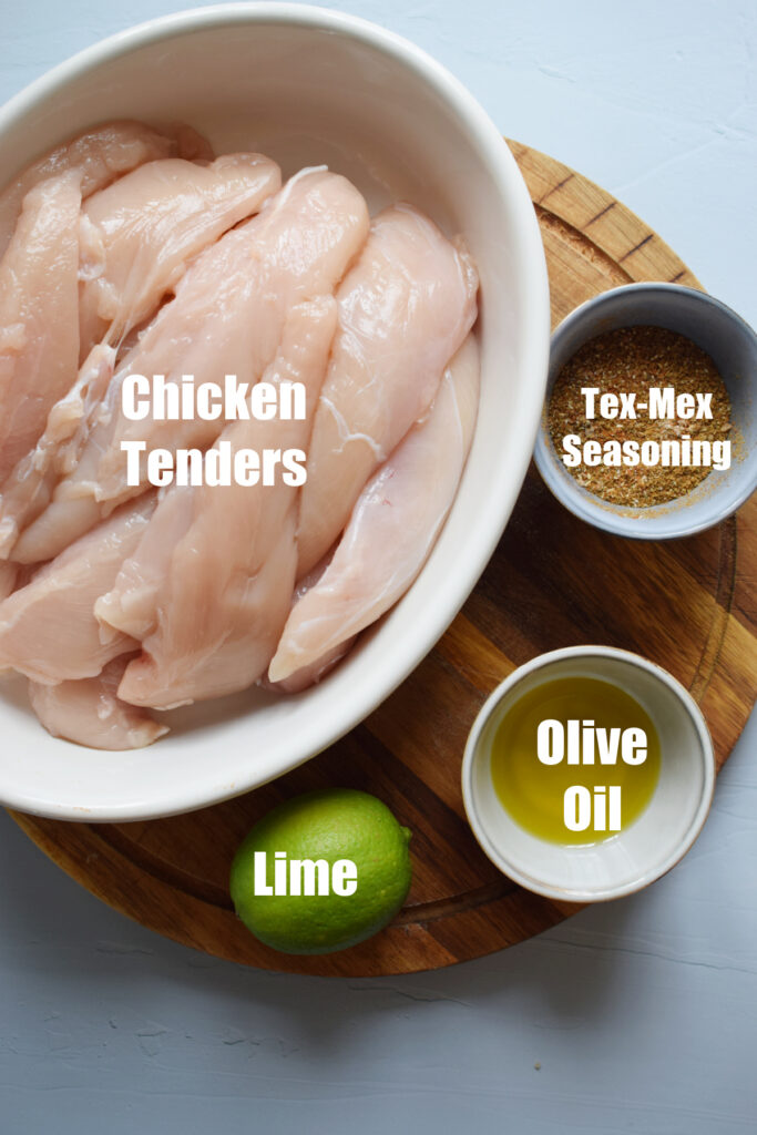 Ingredients to make Tex-Mex Chicken Tenders.