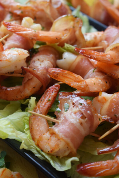 Oven Baked Bacon Wrapped Shrimp - Julia's Cuisine