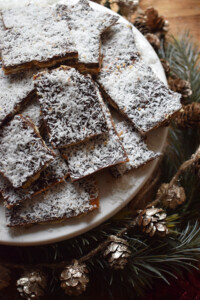 Christmas Crack with coconut on a plate.