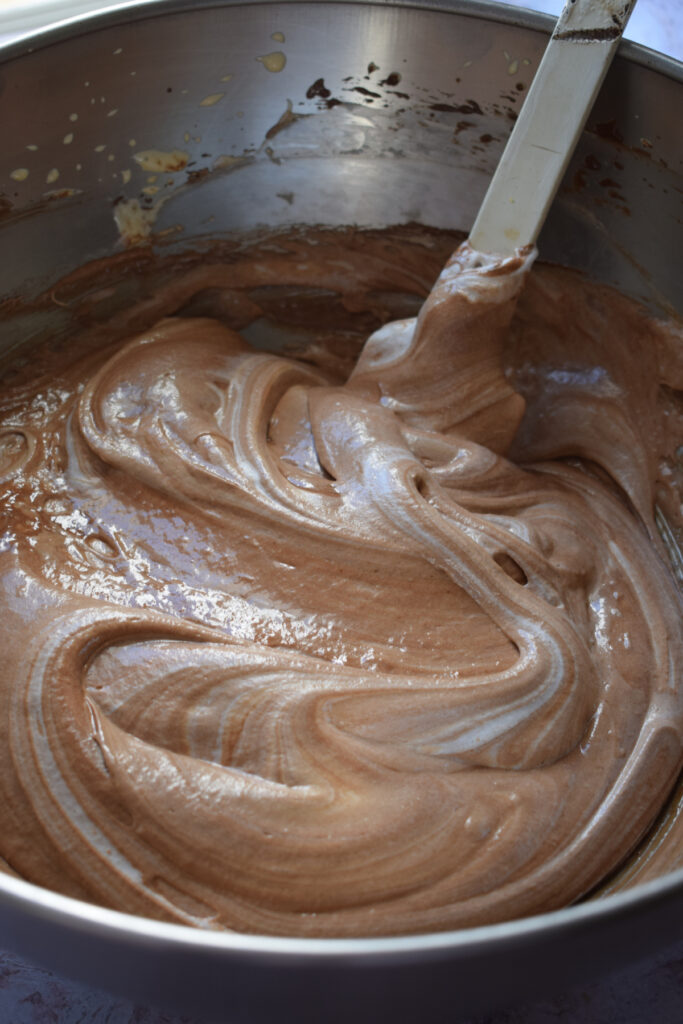 Light and airy chocolate torte cake batter.