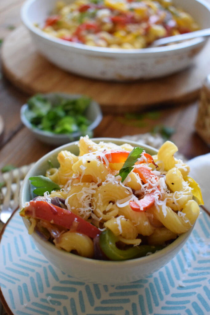 Pasta Salad in a bowl.