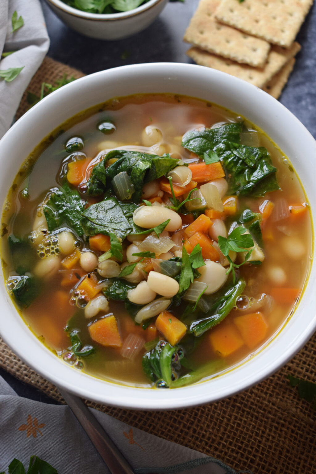 White Bean and Spinach Soup - Julia's Cuisine