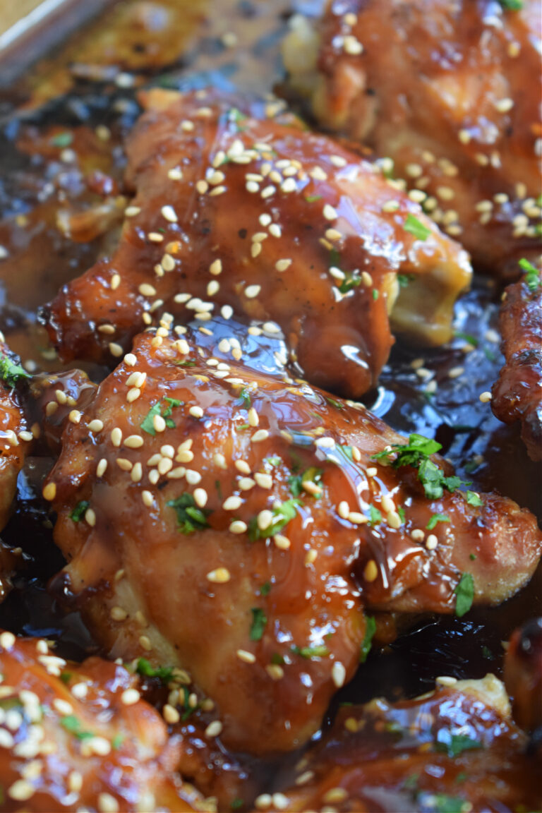 Oven Baked Teriyaki Chicken Thighs - Julia's Cuisine