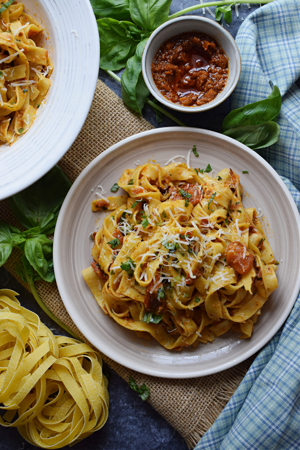 Red Pesto Tagliatelle