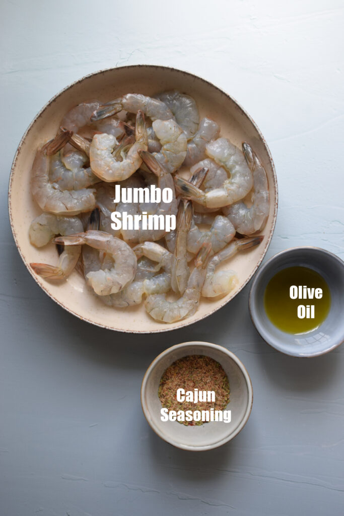 Ingredients to make Cajun shrimp.
