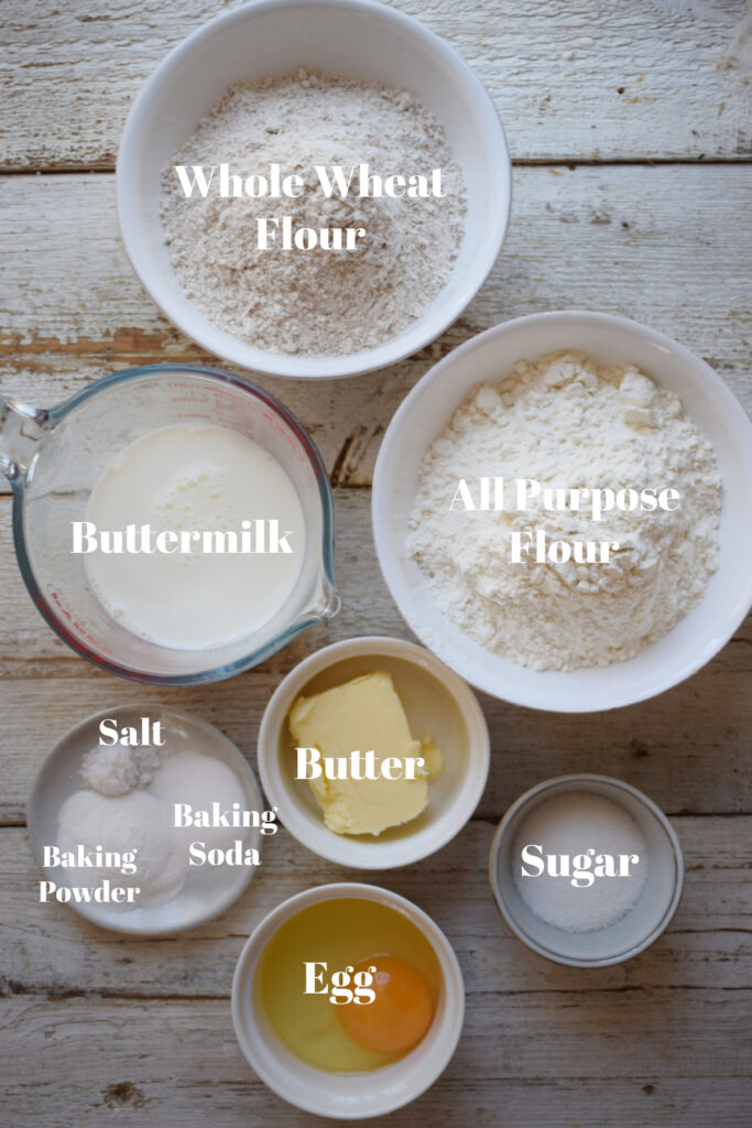 Ingredients to make no yeast bread.