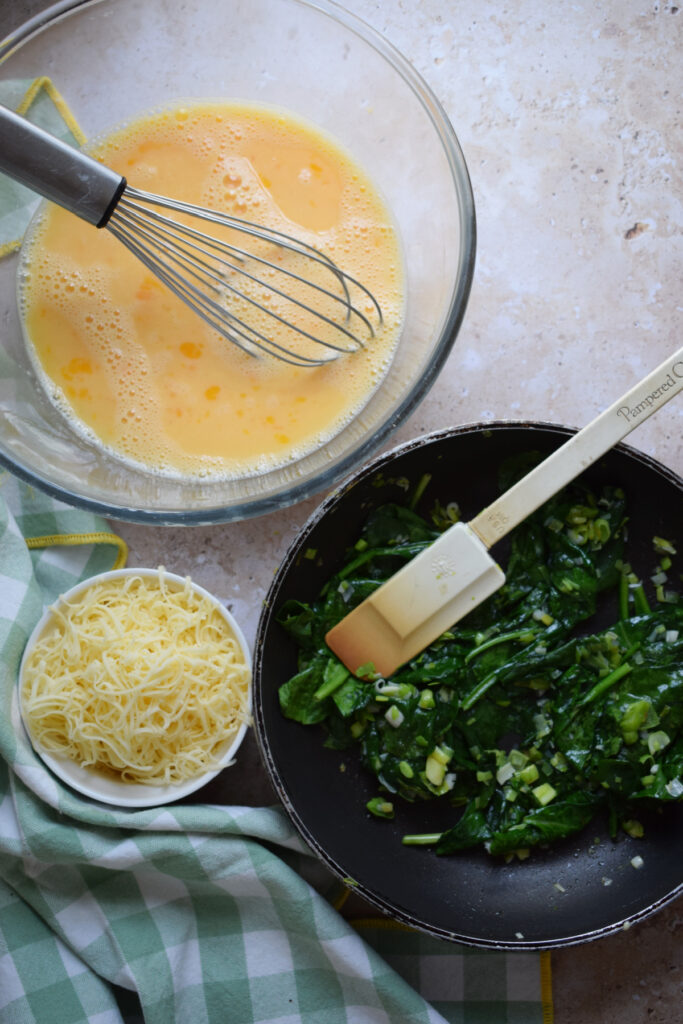 Ingredients to make a frittata.