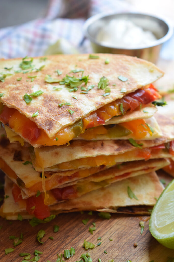A stack of quesadillas.