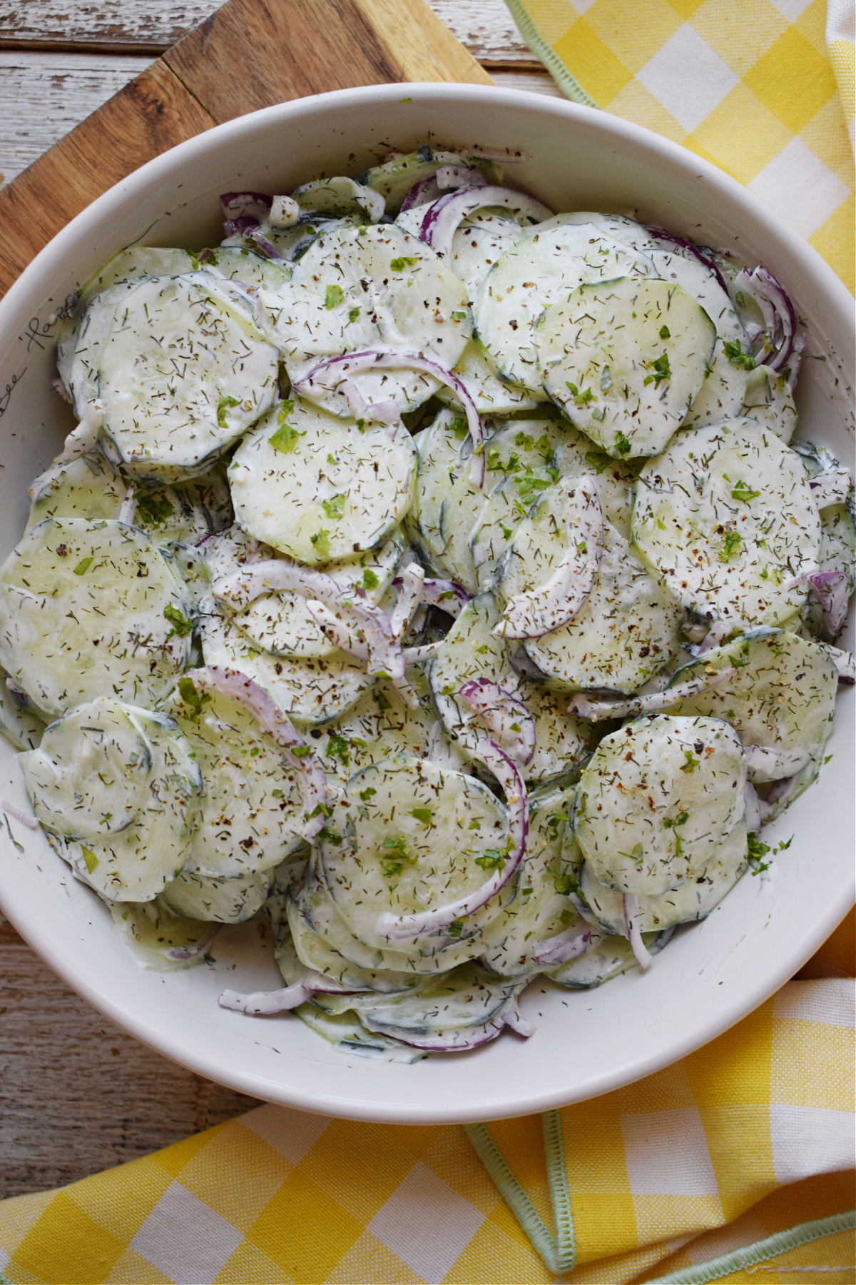 Creamy Cucumber Salad With Sour Cream And Mayo Julia S Cuisine