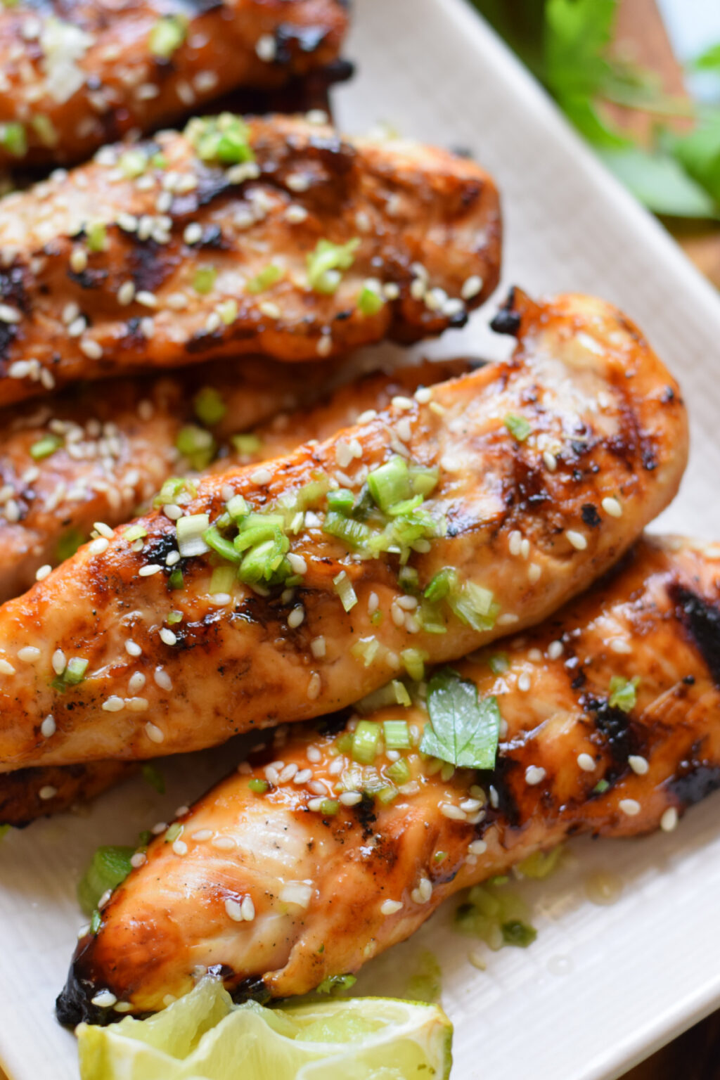 Grilled Teriyaki Chicken Tenders - Julia's Cuisine