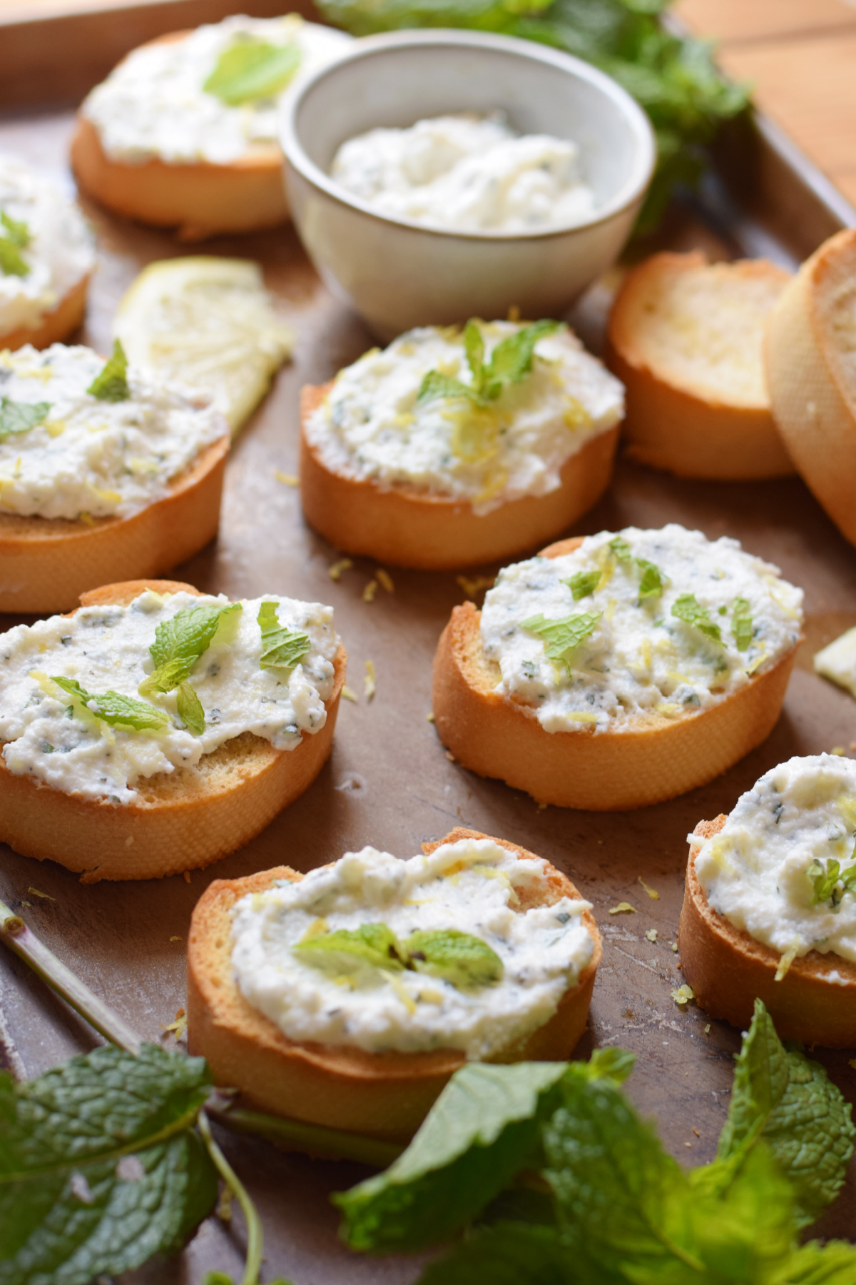 Lemon Ricotta Bruschetta - Julia's Cuisine