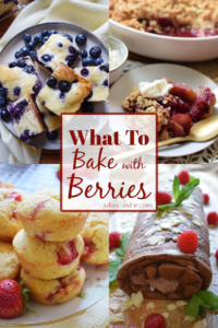Photo collage of berry recipes.