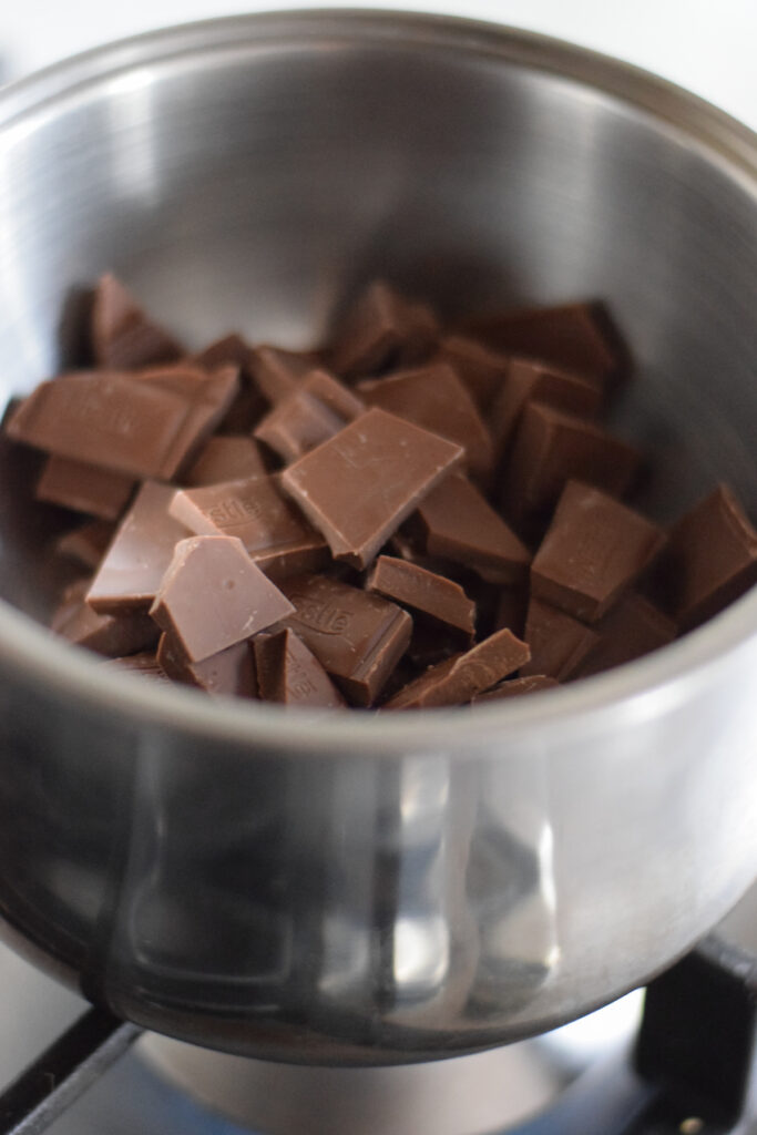 Chocolate in a double boiler.