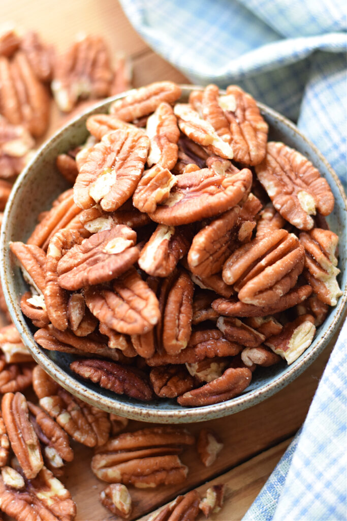 Pecans in a bowl.