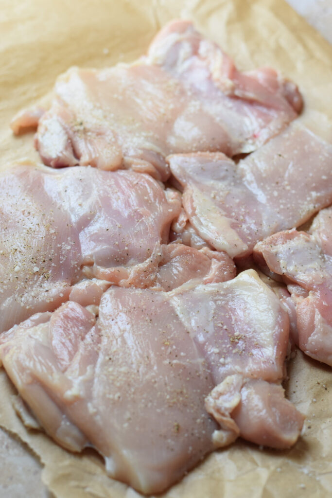 Seasoned chicken ready to cook.