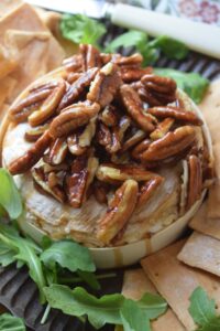 Maple topped baked brie.