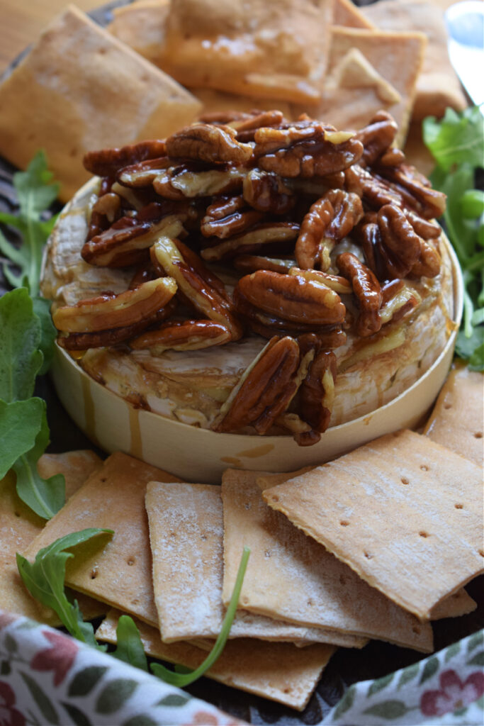 Maple topped baked brie.