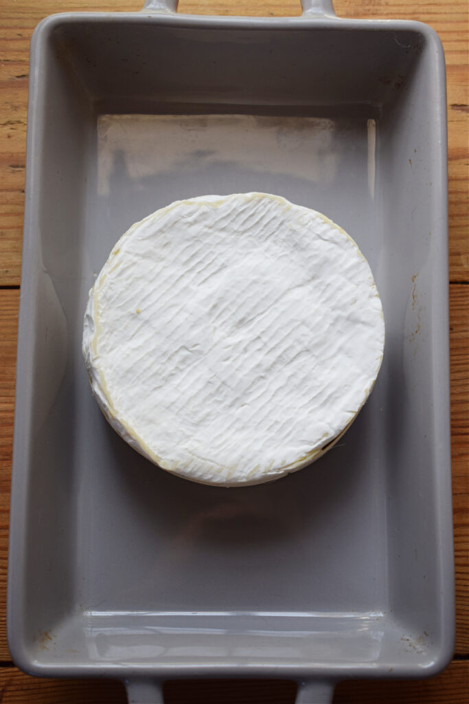 Brie in a baking dish