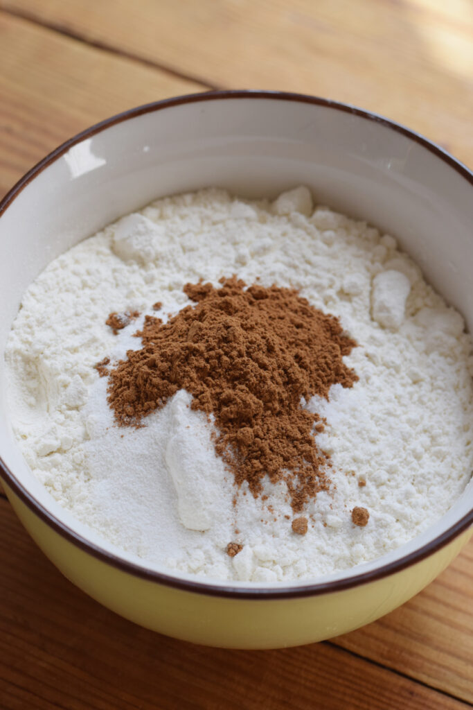 Dry ingredients in a bowl.