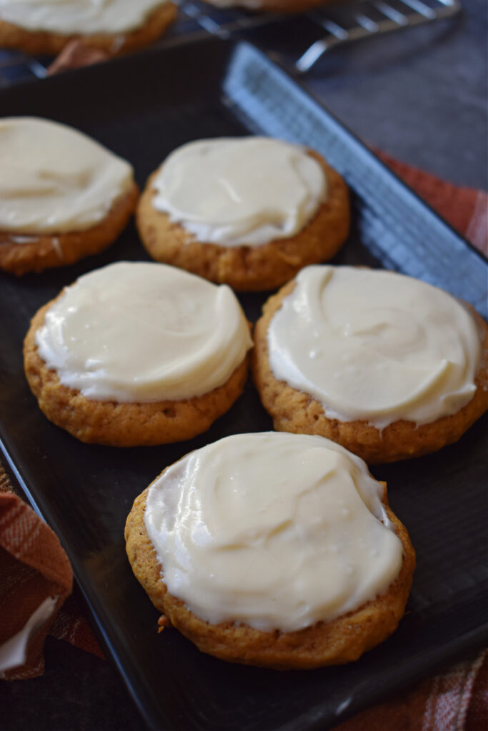 Cream cheese topped cookies.