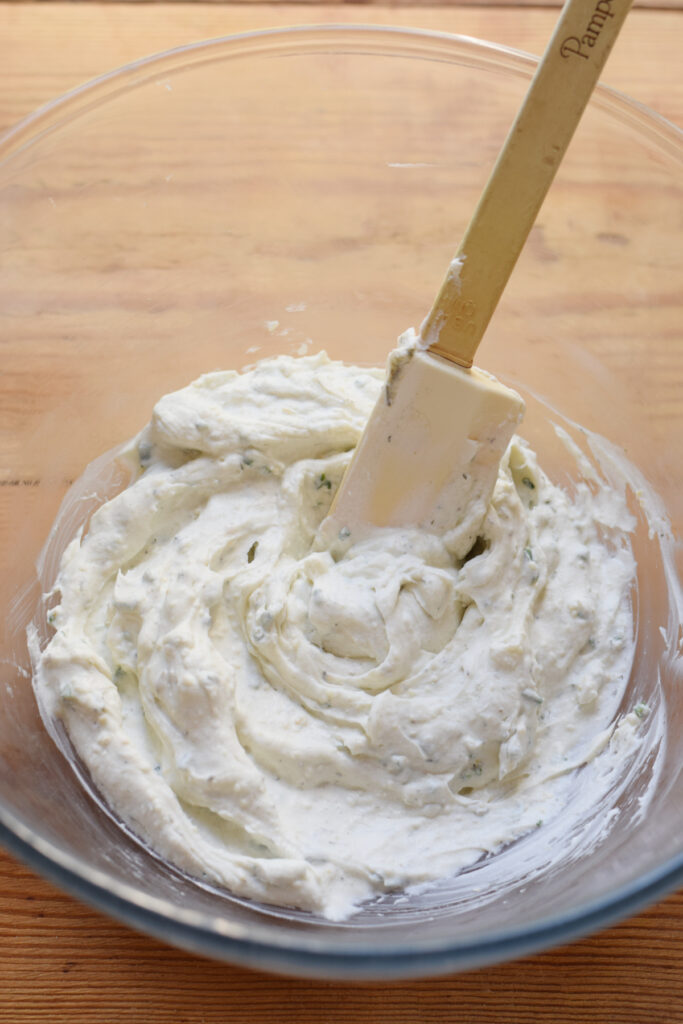 Dip in a glass bowl.