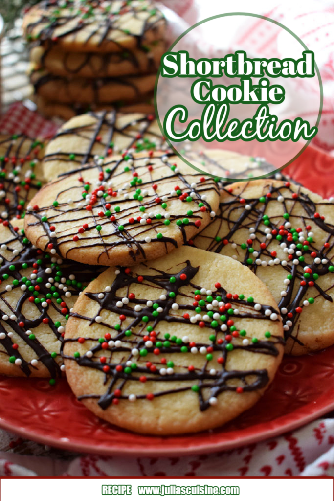 Close up of shortbread cookies.