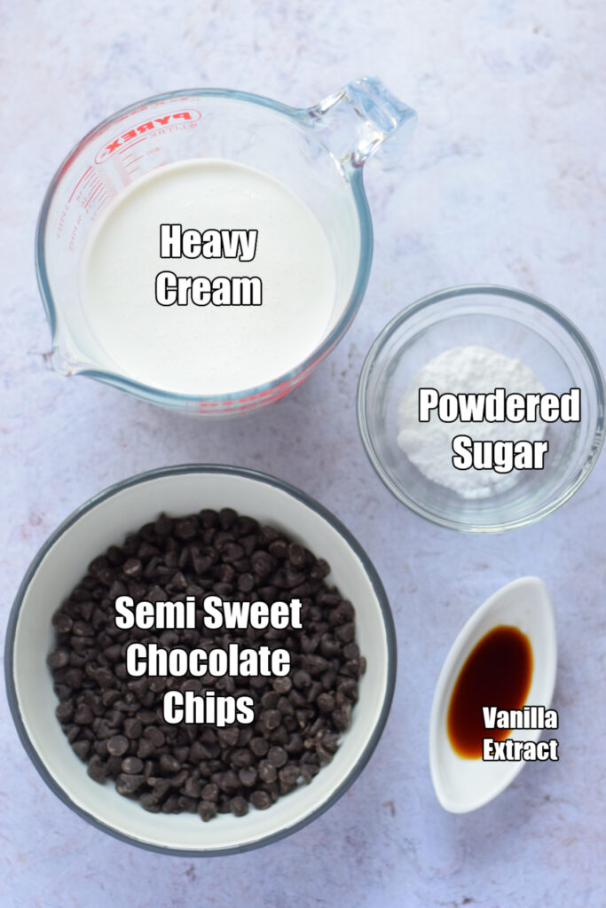 Ingredients to make chocolate mousse.