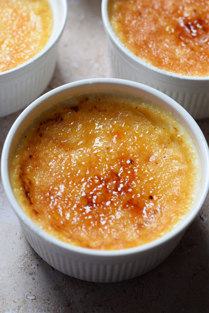 Ready to serve creme brulee.