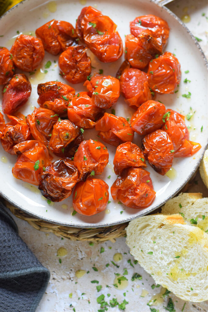 Cherry tomatoes on a plate.