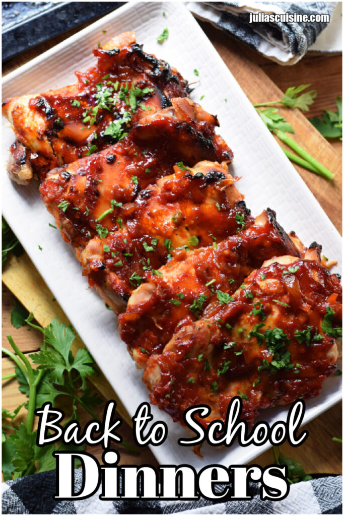 Back to school dinner ideas collage.