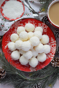Condensed milk coconut balls.