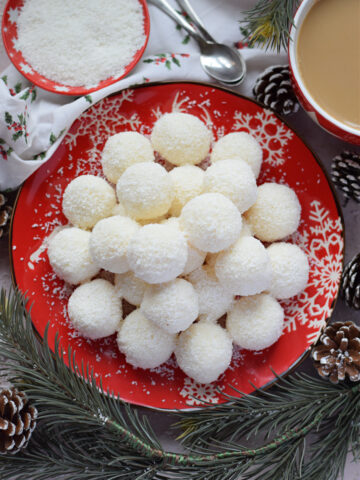 Condensed milk coconut balls.