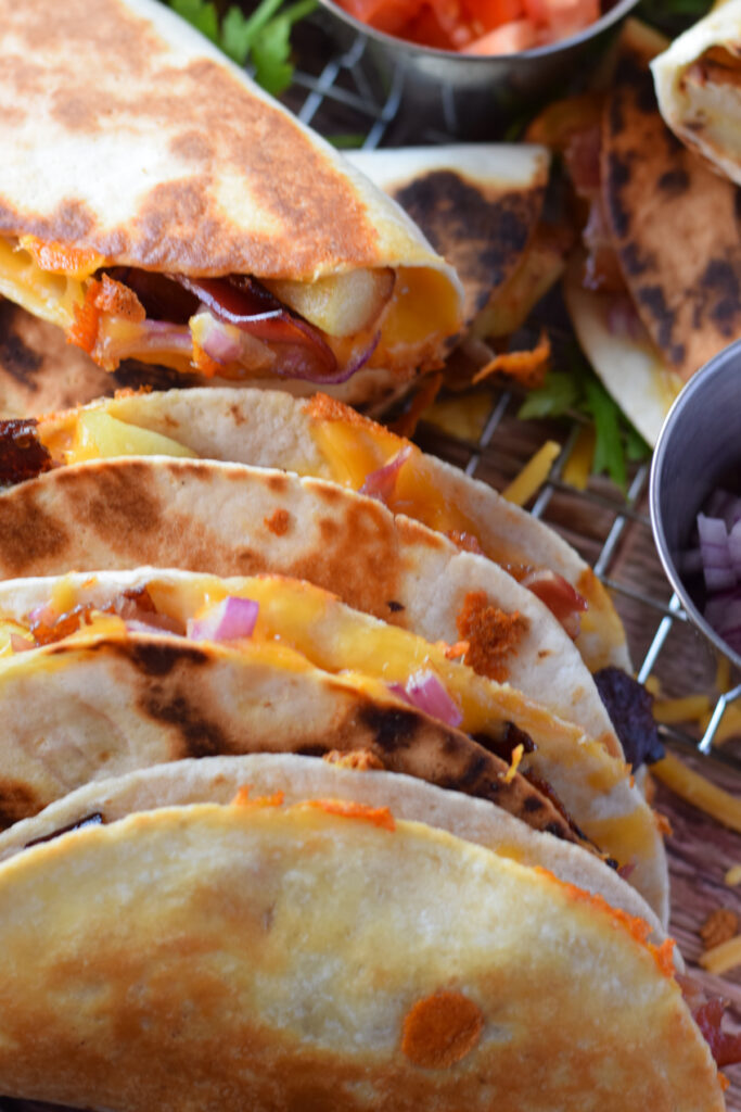 Close up of breakfast potatoes.