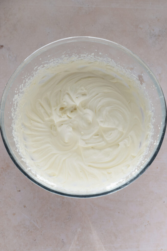 Whipped cream in a bowl.