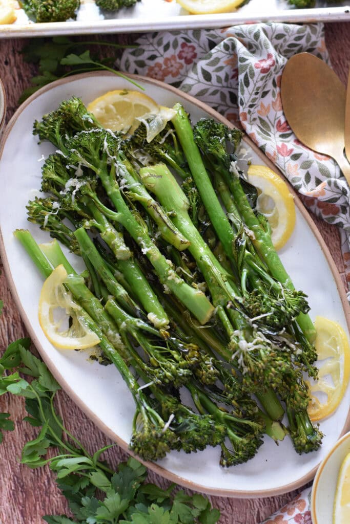 Broccolini with Lemon and Parmesan.